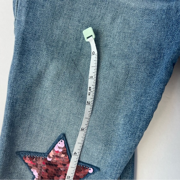 Girls GAP Denim Jeans - Super Skinny Ankle, Size 8, Star Sequin Detail - Picture 3 of 9